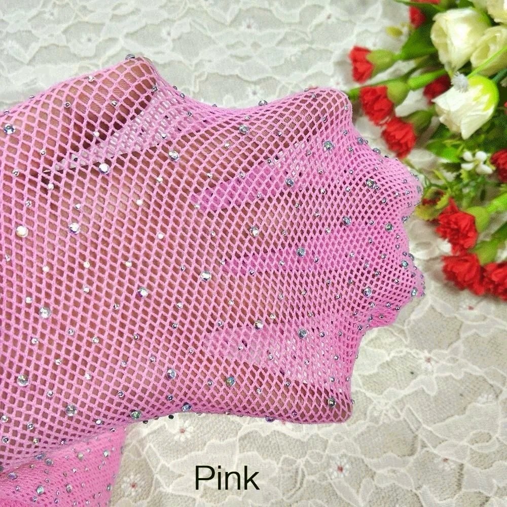 Sparkling Rhinestone Fishnet Stockings/Tights - Picture 3 of 10